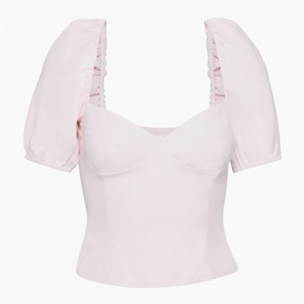 NEW Aritzia Novella Short Sleeve Blouse